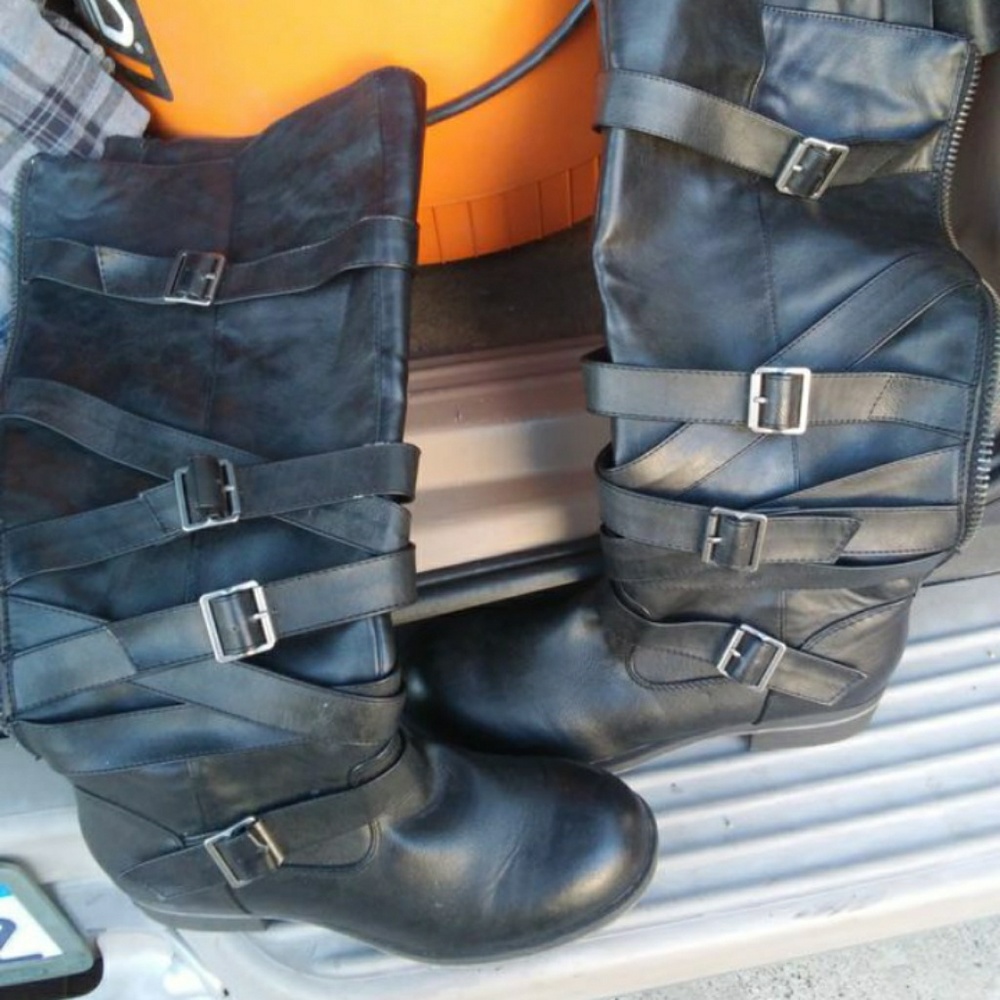 genuine leather knee high boots